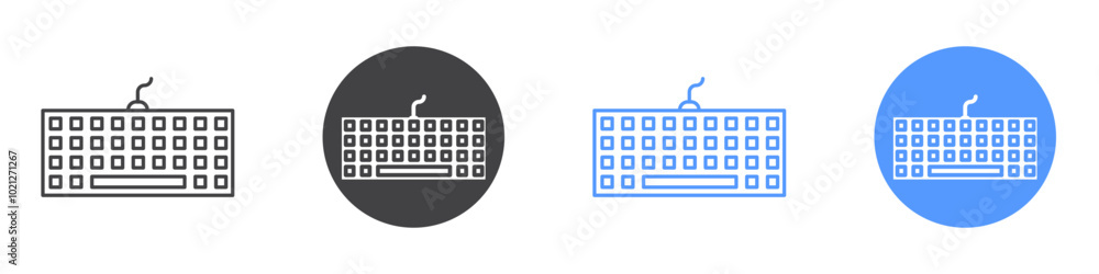 Keyboard icon Flat art in black and white isolated Keyboard icon Flat art in black and white isolated