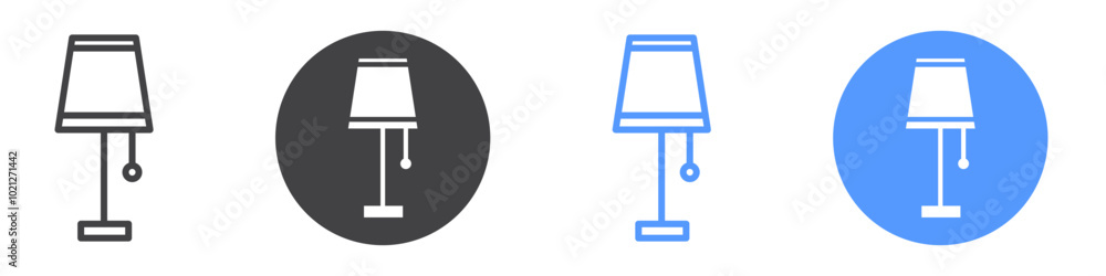 Lamp icon Flat art in black and white isolated Lamp icon Flat art in black and white isolated