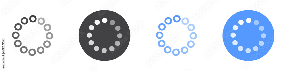 Loading icon Flat art in black and white isolated Loading icon Flat art in black and white isolated