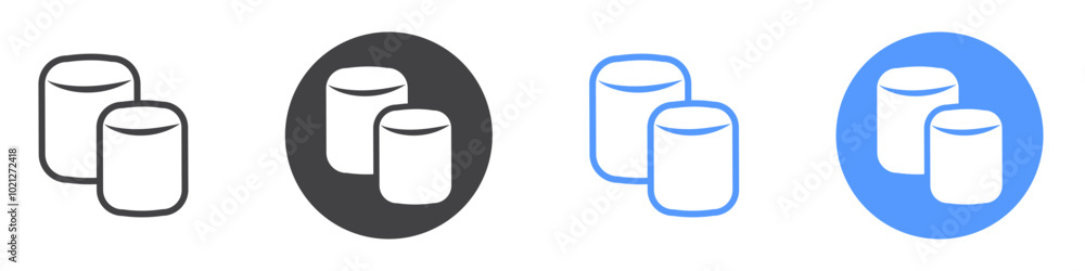 Marshmallow icon Flat art in black and white isolated Marshmallow icon Flat art in black and white isolated