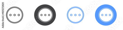 More icon Flat art in black and white isolated