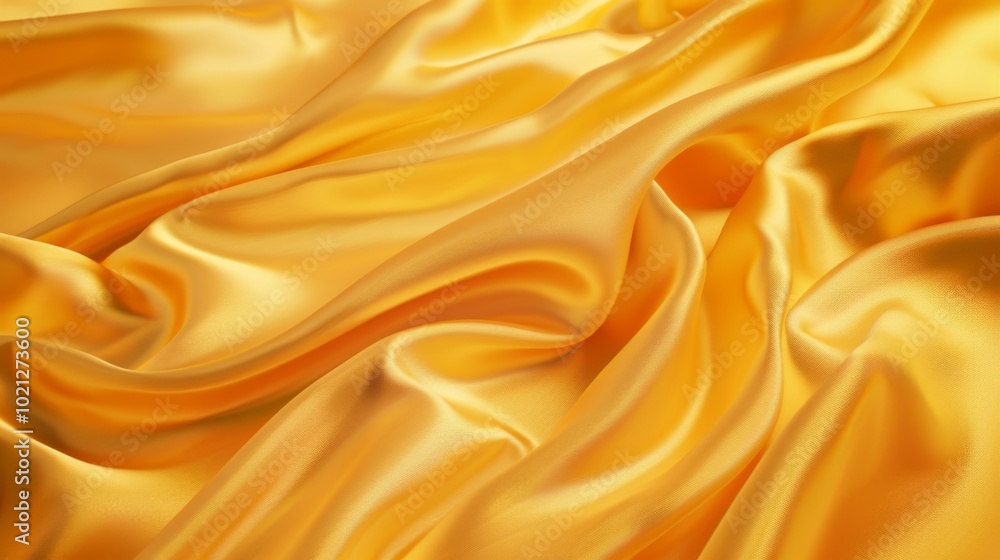 Golden Silk Fabric Texture - Abstract Background Golden Silk Fabric Texture - Abstract Background