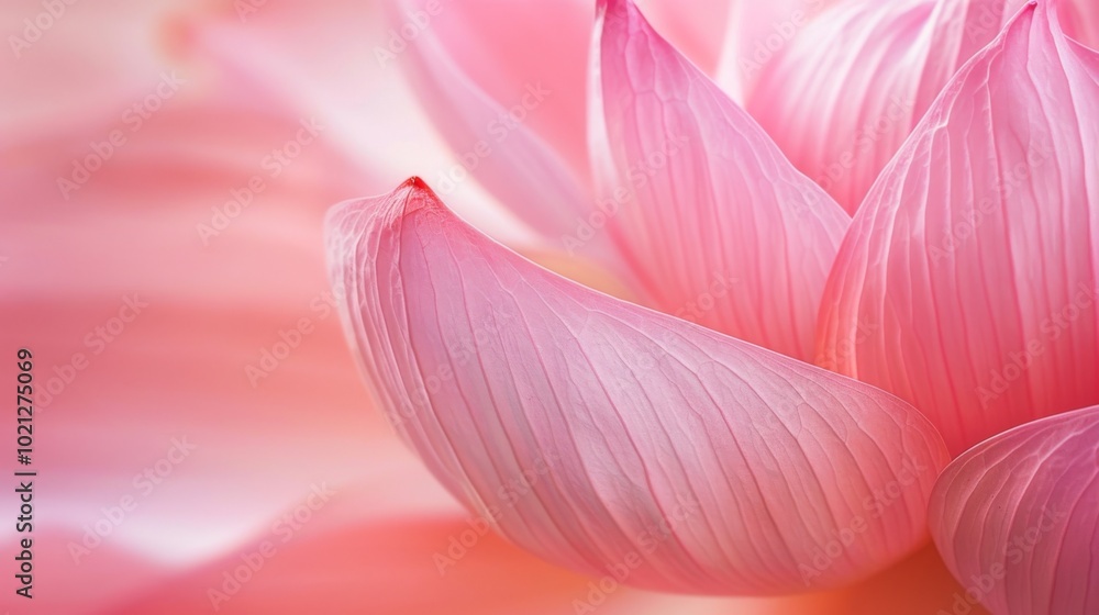 Delicate Pink Lotus Flower Petals Closeup Delicate Pink Lotus Flower Petals Closeup