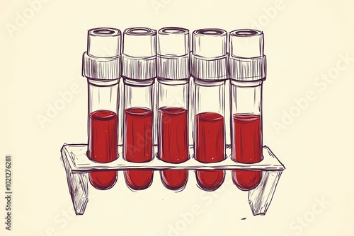 Blood testing in the laboratory, visualizing modern equipment and processes aimed at obtaining accurate medical information and diagnosing diseases.