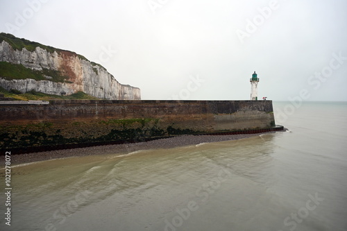 Leuchtturm bei Saint-Valery-en-Caux,, Normandie