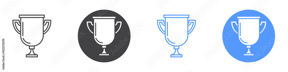 Trophy icon Flat art in black and white isolated Trophy icon Flat art in black and white isolated