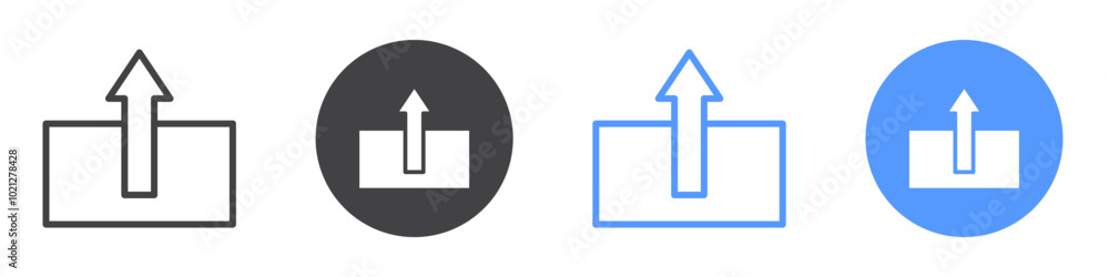 Upload icon Flat art in black and white isolated Upload icon Flat art in black and white isolated