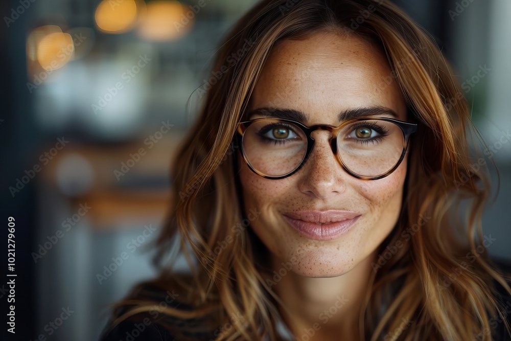Portrait of a Female Editor Smiling in her Office Portrait of a Female Editor Smiling in her Office
