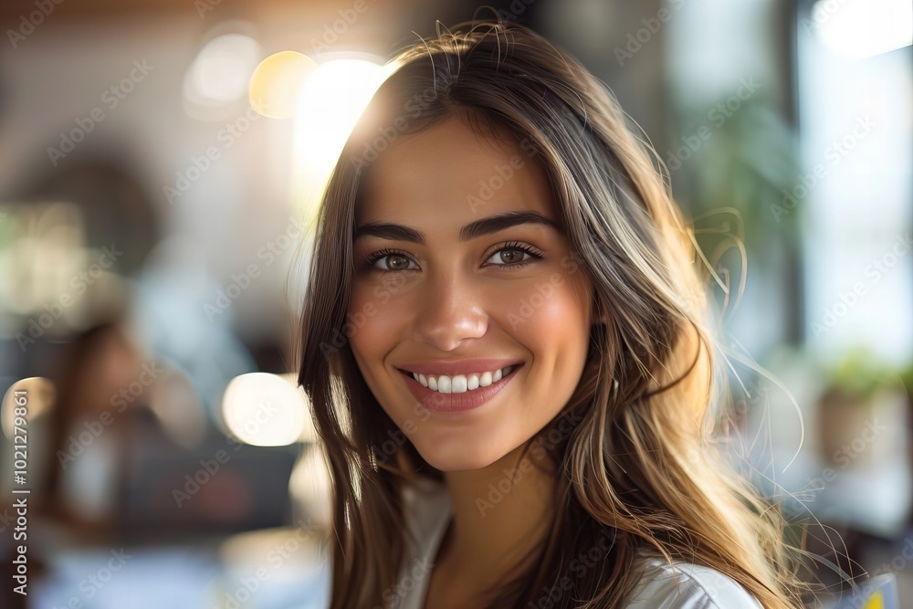Portrait of a female editor smiling in her office Portrait of a female editor smiling in her office