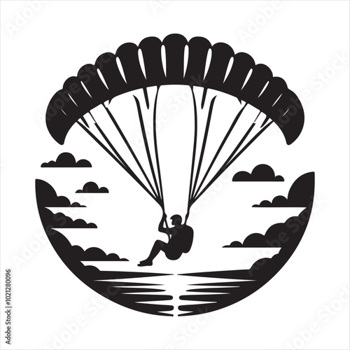 Paraglider Vector art illustration