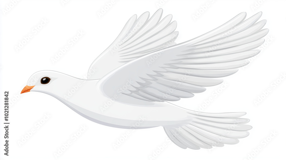 Obraz premium dove symbolizes peace and hope, soaring gracefully in sky