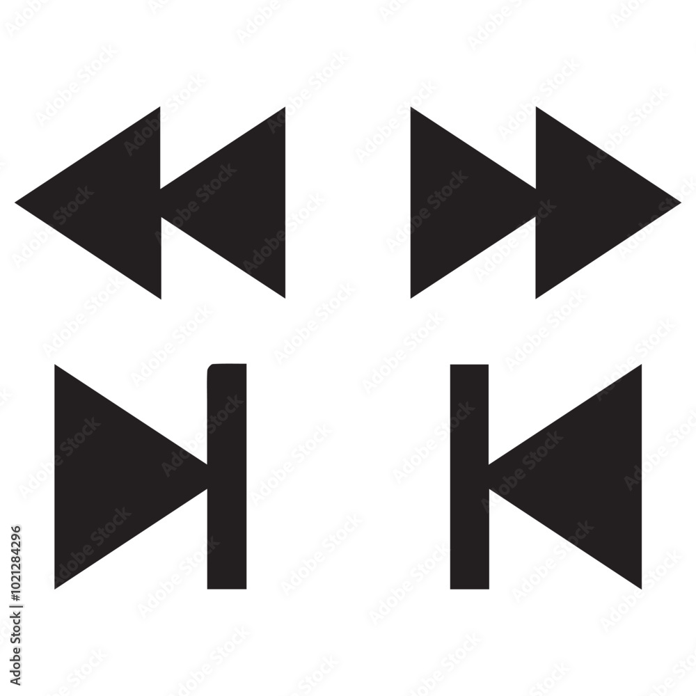 Containing play icon vector set Containing play icon vector set