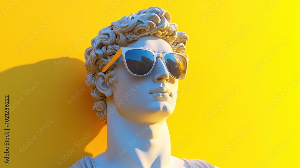 Ancient Greek Statue Wearing Trendy Sunglasses Ancient Greek Statue Wearing Trendy Sunglasses