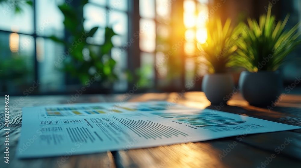 A newspaper lies on a wooden table, bathed in warm sunlight, with green plants in white pots softly illuminated by the afternoon glow. A newspaper lies on a wooden table, bathed in warm sunlight, with green plants in white pots softly illuminated by the afternoon glow.