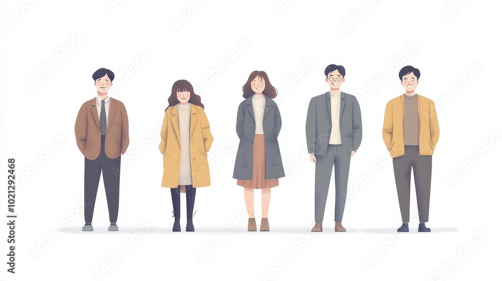 Diverse Business Team for Growth - Anime Vector Illustration Diverse Business Team for Growth - Anime Vector Illustration