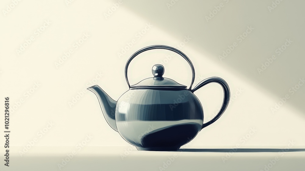Quirky Anime Vector Illustration of Silver Tea Pot in Minimalist Paper Cut Style on Clean White Background with Adobe Illustrator Aesthetic Quirky Anime Vector Illustration of Silver Tea Pot in Minimalist Paper Cut Style on Clean White Background with Adobe Illustrator Aesthetic