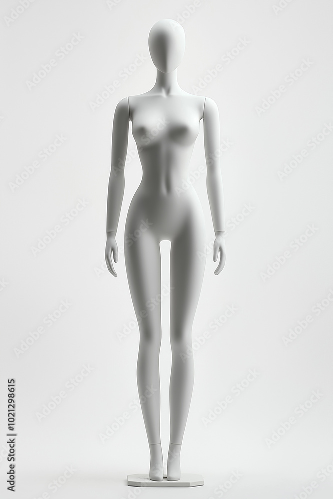 Super slim xs size female mannequin with thin body figure on light studio background. Fashion figure template. Dummy, modern fashion and style. Naked woman mannequin, fashion show Super slim xs size female mannequin with thin body figure on light studio background. Fashion figure template. Dummy, modern fashion and style. Naked woman mannequin, fashion show