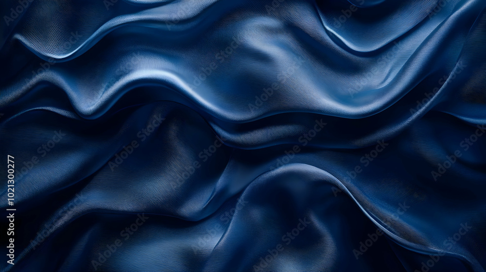 Fototapeta premium Abstract Blue Fabric Texture Background Illustration