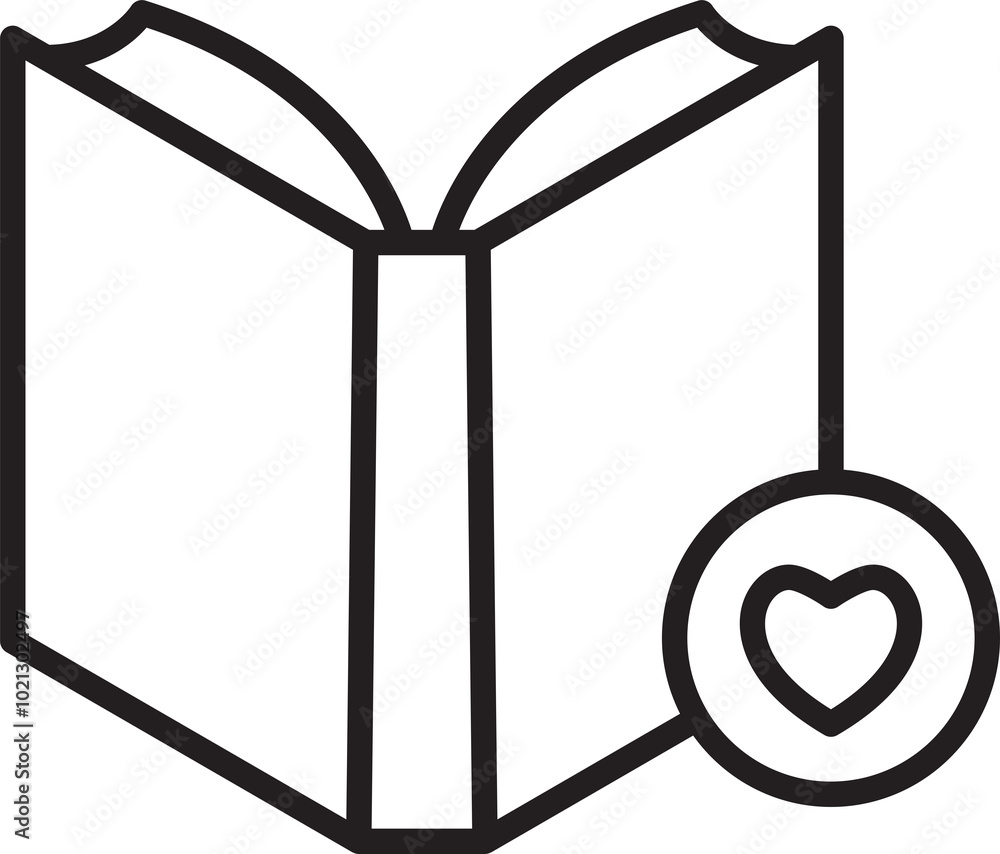 Book with Heart Line Icon
Book with Heart Line Icon
