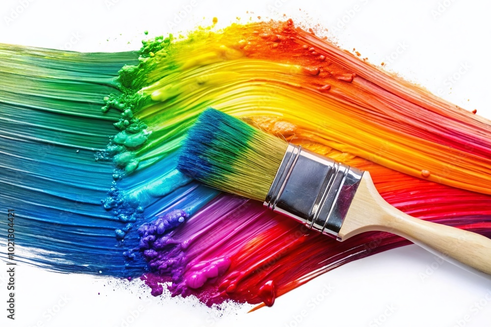 Fototapeta premium Colorful Paint Brush Stroke SVG Design for Creative Projects and Artistic Backgrounds and Elements
