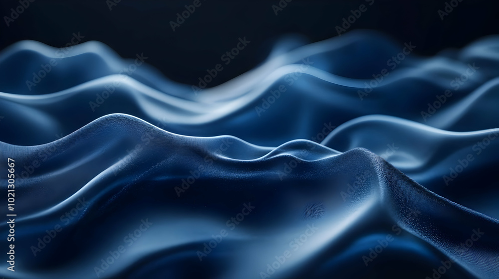 Abstract Blue 3D Wavy Background Abstract Blue 3D Wavy Background