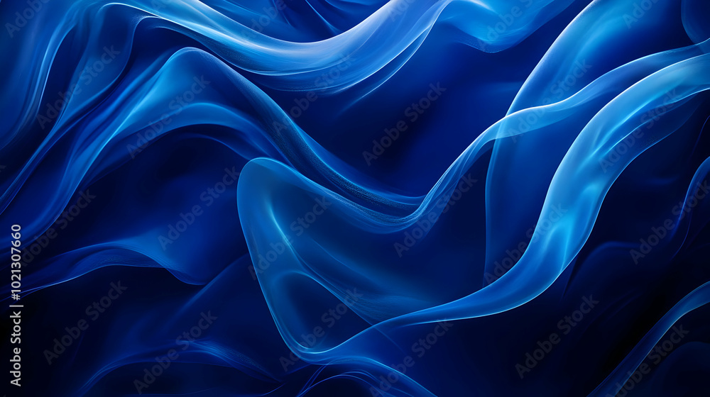 Obraz premium Abstract Blue Swirling Background