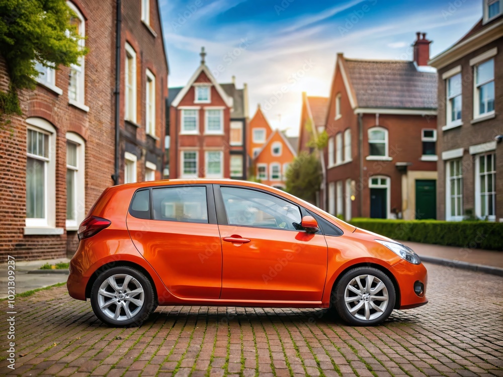 Compact and Stylish Hatchback in Urban Setting Perfect for City Driving and Everyday Use Compact and Stylish Hatchback in Urban Setting Perfect for City Driving and Everyday Use