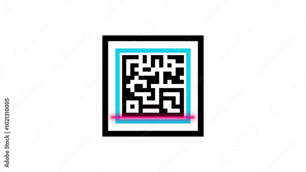 QR code scan with laser animation for payment QR code scan with laser animation for payment