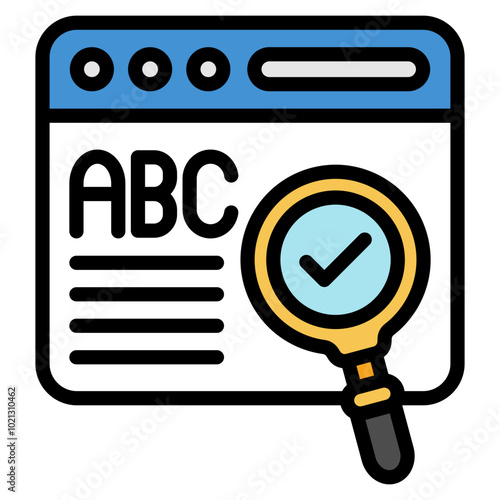 Spell Check Icon For Design Element