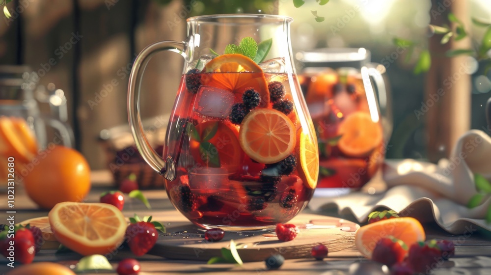 Refreshing Fruit Punch with Citrus and Berries Refreshing Fruit Punch with Citrus and Berries