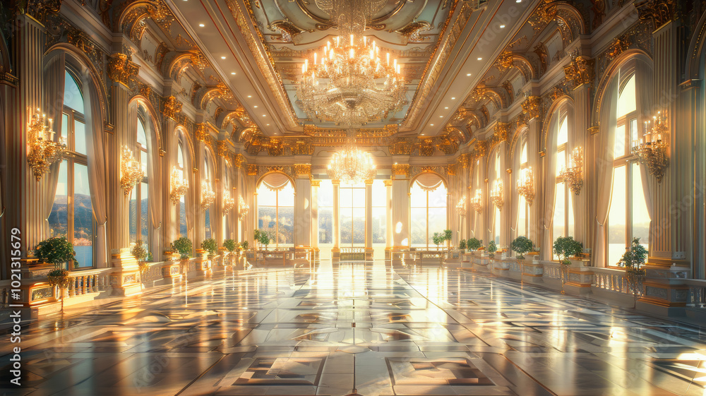 Obraz premium Exquisite Showpieces of a Grand Ballroom