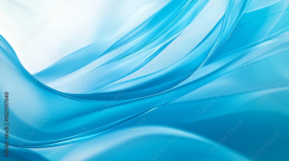 Naklejka premium Abstract corporate background with wavy lines in a vibrant shade of blue. The flowing art design evokes a sense of digitization, creating a modern and eye-catching backdrop for presentations