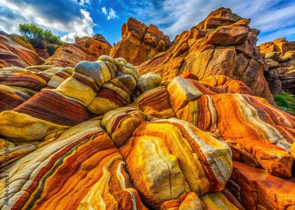 Natural stone formation characterized by unique patterns and textures, adorned in beautiful earthy tones, highlighting the exquisite complexity and artistry found in nature. Natural stone formation characterized by unique patterns and textures, adorned in beautiful earthy tones, highlighting the exquisite complexity and artistry found in nature.