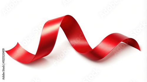 Refined red ribbon wave icon suited for creative endeavors and celebrations, making it an excellent choice for impactful marketing and branding projects with elegance.