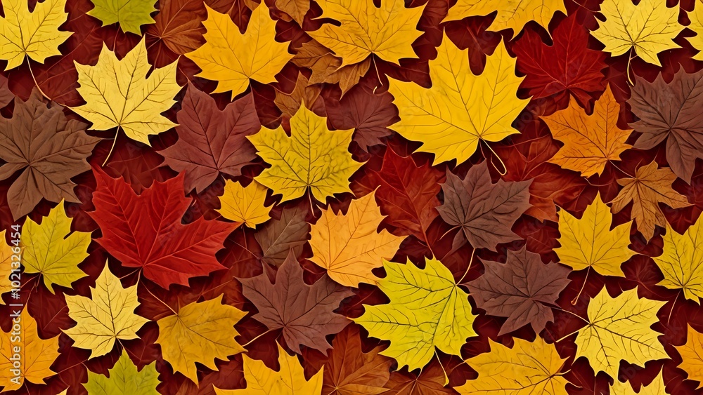 Vibrant Autumn Maple Leaves Texture. Vibrant Autumn Maple Leaves Texture.