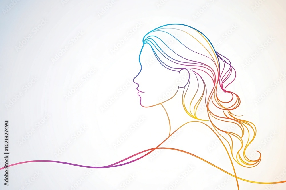 This minimalist illustration features a flowing continuous line depicting a feminine silhouette, contrasting beautifully with a white background, celebrating the essence of negative space. This minimalist illustration features a flowing continuous line depicting a feminine silhouette, contrasting beautifully with a white background, celebrating the essence of negative space.
