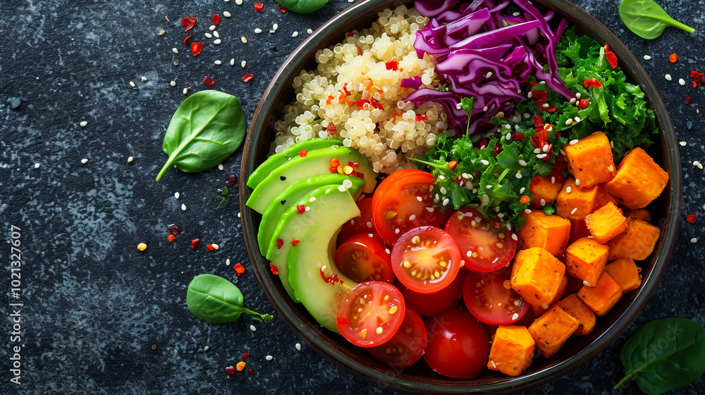 Fresh Vegan Salad Bowl Fresh Vegan Salad Bowl