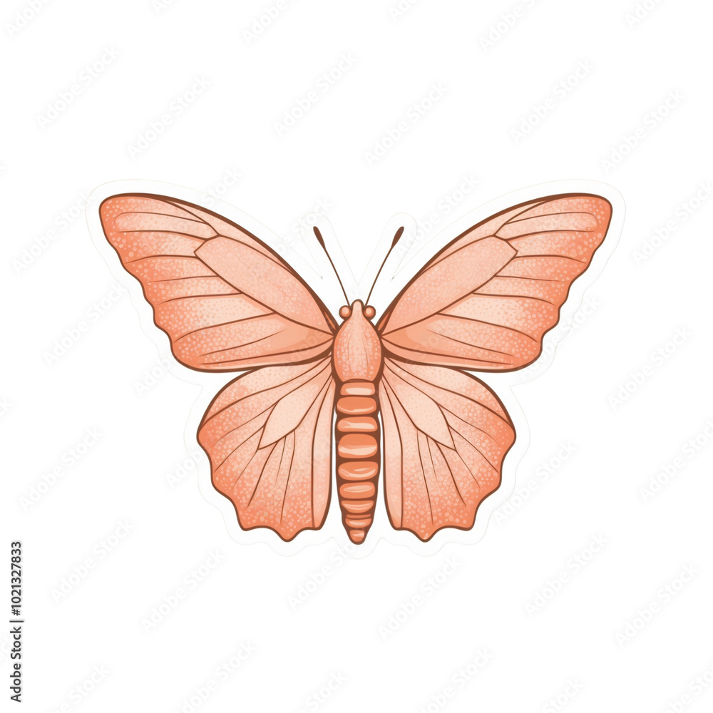 Obraz premium Elegant Pink Butterfly Illustration Design