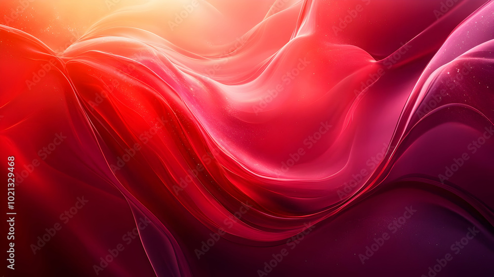 Abstract Background with Red and Yellow Waves Abstract Background with Red and Yellow Waves