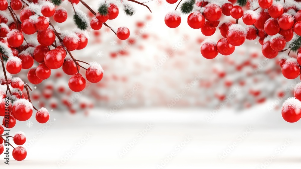 In a tranquil winter forest, snow-covered plants flourish under bright sunlight, while gentle snowfall adds a peaceful touch to the stunning landscape In a tranquil winter forest, snow-covered plants flourish under bright sunlight, while gentle snowfall adds a peaceful touch to the stunning landscape