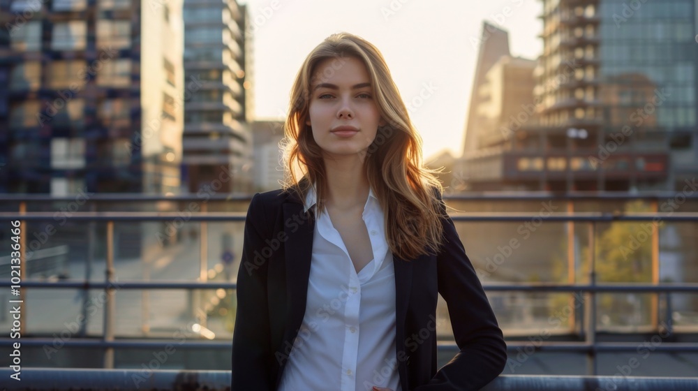 Confident Woman in City Setting: Portrait Photography Confident Woman in City Setting: Portrait Photography