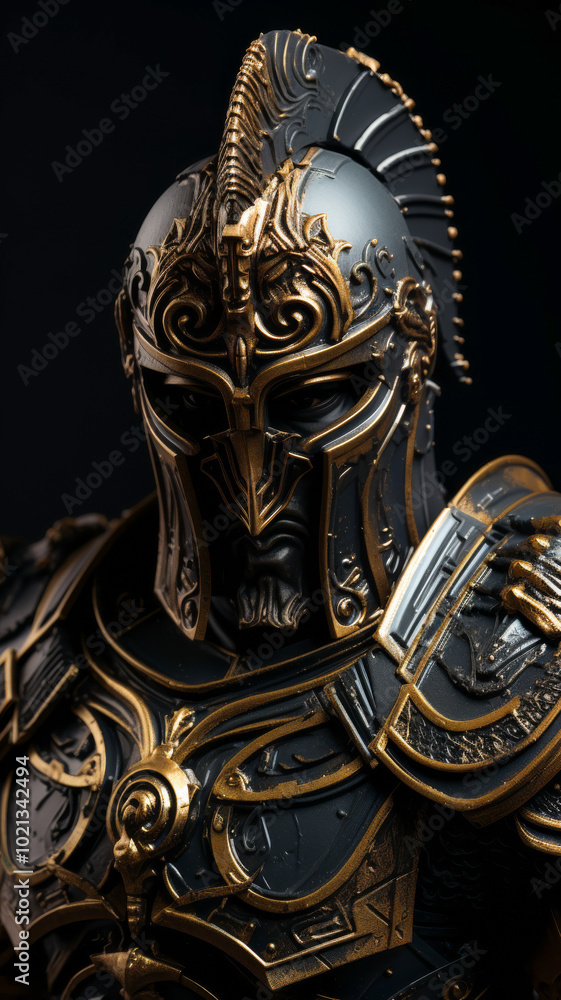 Dark Art Depicting a Futuristic Greek Warrio Dark Art Depicting a Futuristic Greek Warrio