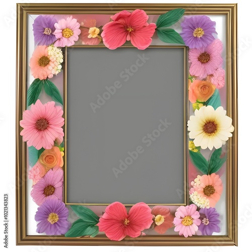 Hand drawn art nouveau frame design