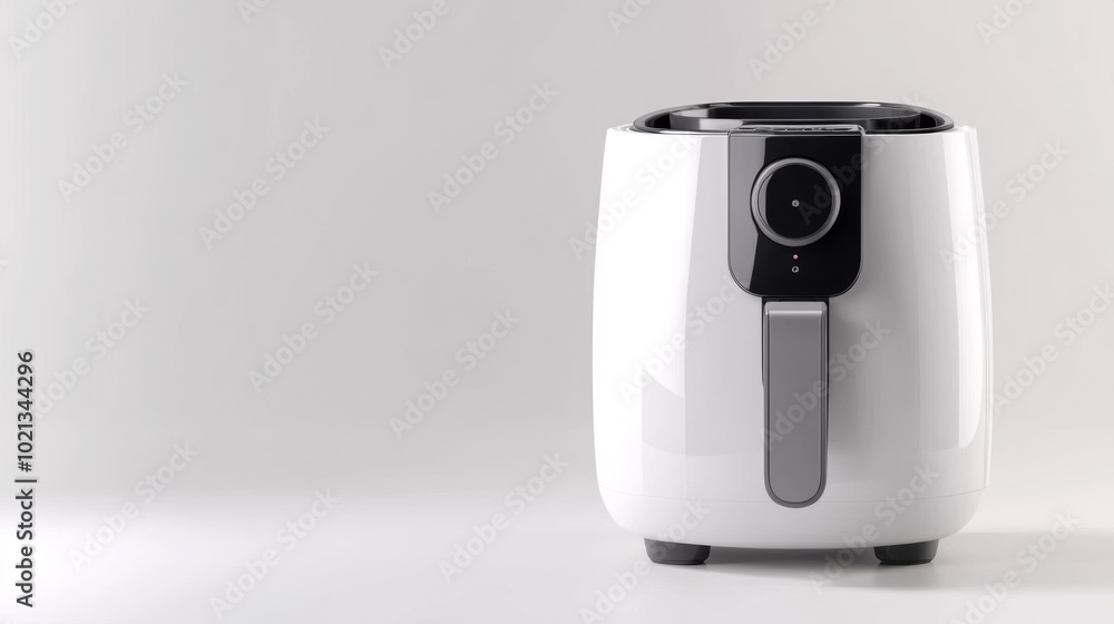 Modern Air Fryer on a White Background Minimalist Kitchen Appliance Image. Generative AI Modern Air Fryer on a White Background Minimalist Kitchen Appliance Image. Generative AI