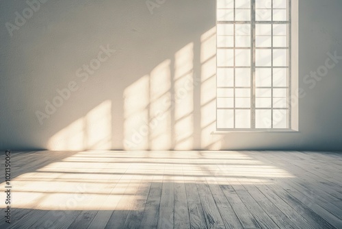 Sunlight Streaming Through a Window Onto a Wooden Floor