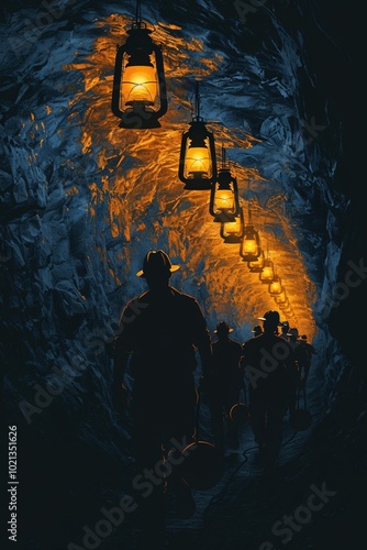 The hardships of underground mining photo