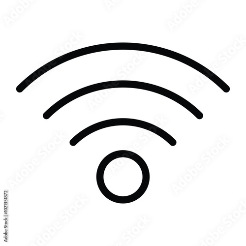 WIFI Signal Icon Outline Style. Editable Stroke Icon.