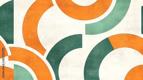 Abstract design featuring bold, colorful circles in orange and green, perfect for modern decor or creative projects.