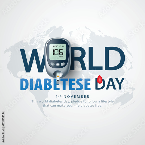 World Diabetes day. November 14,vector logo type icon. abstract Vector illustration
