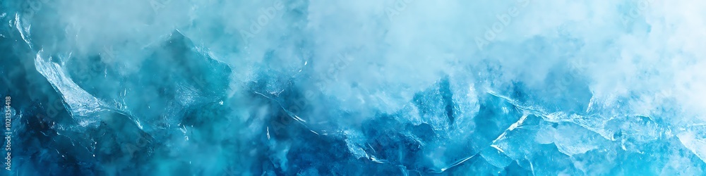 Fototapeta premium A cool, icy glacier with a smooth surface and space for text